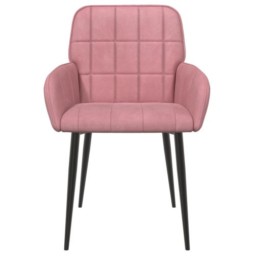 Обедени столове 2 pcs Кадифе Розово 57 х 50 х 85 см