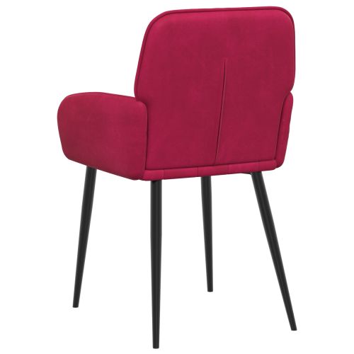 Обедени столове 2 pcs Кадифе Виненочервен 57 х 50 х 85 см