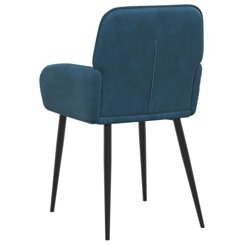 Обедени столове 2 pcs Кадифе Синьо 57 х 50 х 85 см