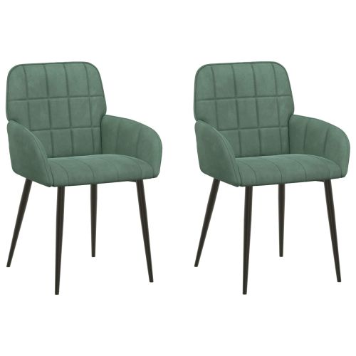 Обедени столове 2 pcs Кадифе Морско зелено 57 х 50 х 85 см