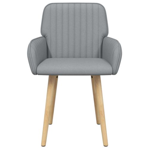 Обедени столове 2 pcs Текстил Светлосиво 56,5 x 50 x 87,5 см