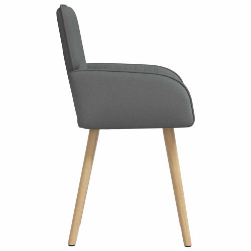 Обедени столове 2 pcs Текстил Тъмносиво 56,5 x 50 x 87,5 см