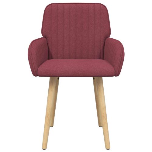 Обедени столове 2 pcs Текстил Виненочервен 56,5 x 50 x 87,5 см