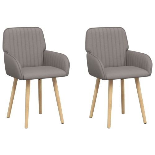 Обедени столове 2 pcs Текстил Таупе 56,5 x 50 x 87,5 см