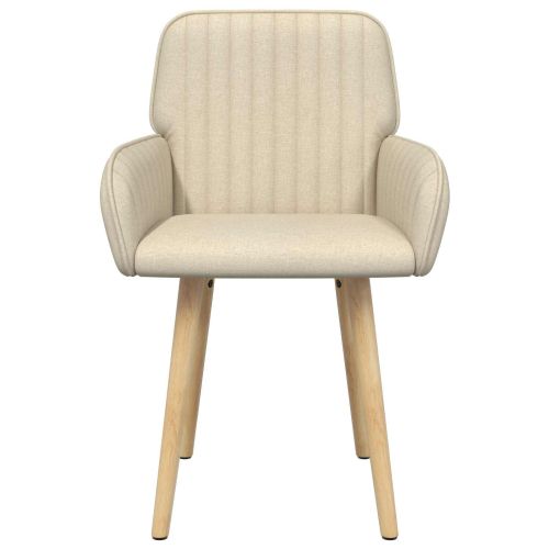 Обедени столове 2 pcs Текстил Кремаво 56,5 x 50 x 87,5 см