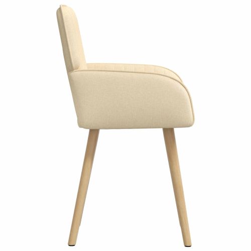 Обедени столове 2 pcs Текстил Кремаво 56,5 x 50 x 87,5 см