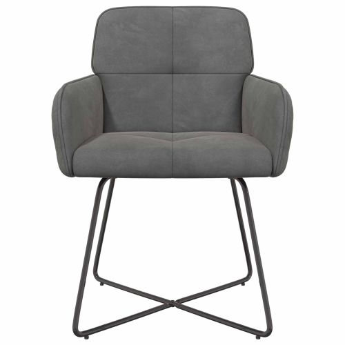 Обедени столове 2 pcs Кадифе Тъмносиво 59 x 56,5 x 86 см