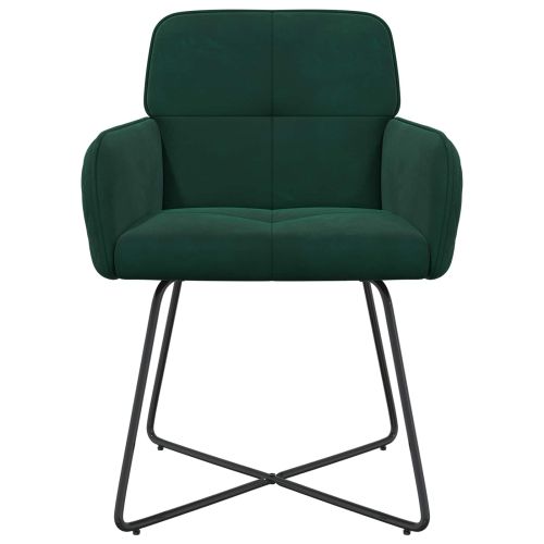 Обедени столове 2 pcs Кадифе Тъмнозелено 59 x 56,5 x 86 см