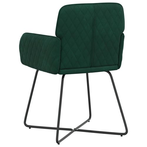 Обедени столове 2 pcs Кадифе Тъмнозелено 59 x 56,5 x 86 см