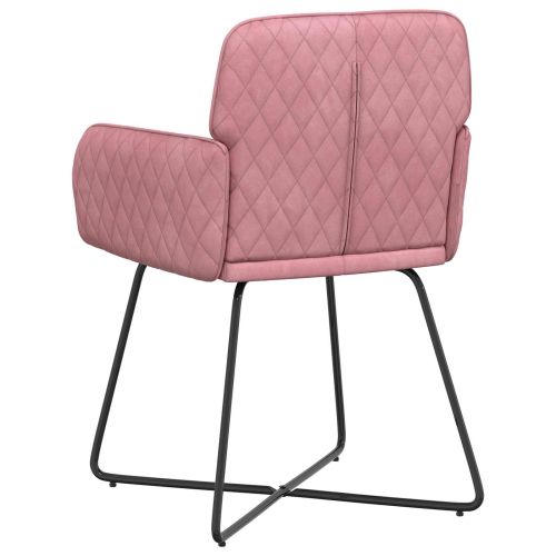 Обедени столове 2 pcs Кадифе Розово 59 x 56,5 x 86 см