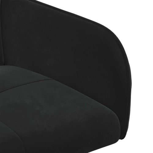 Обедени столове 2 pcs Кадифе Черно 59 x 56,5 x 86 см