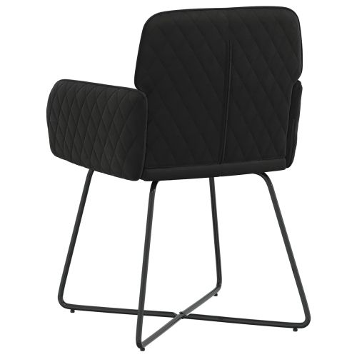 Обедени столове 2 pcs Кадифе Черно 59 x 56,5 x 86 см