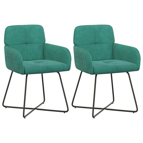 Обедени столове 2 pcs Кадифе Тюркоаз 59 x 56,5 x 86 см