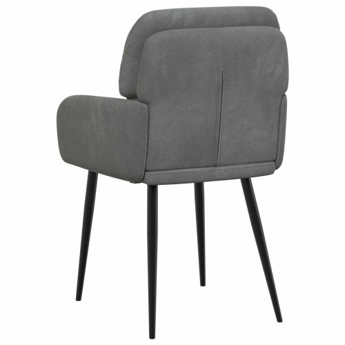 Обедени столове 2 pcs Кадифе Тъмносиво 59 x 59,5 x 90 см