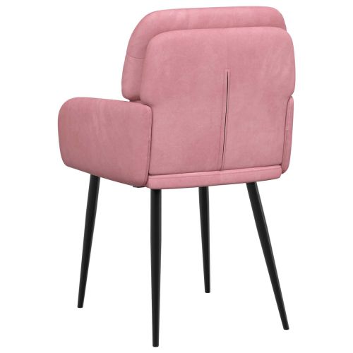 Обедени столове 2 pcs Кадифе Розово 59 x 59,5 x 90 см