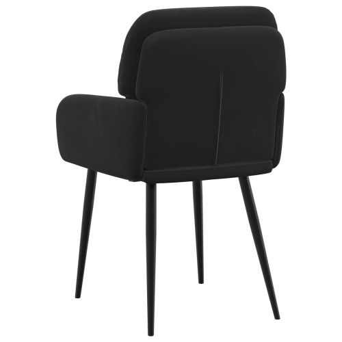 Обедени столове 2 pcs Кадифе Черно 59 x 59,5 x 90 см