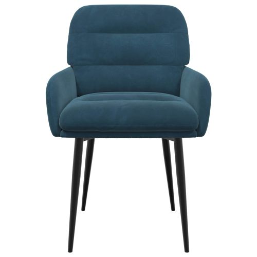 Обедени столове 2 pcs Кадифе Синьо 59 x 59,5 x 90 см