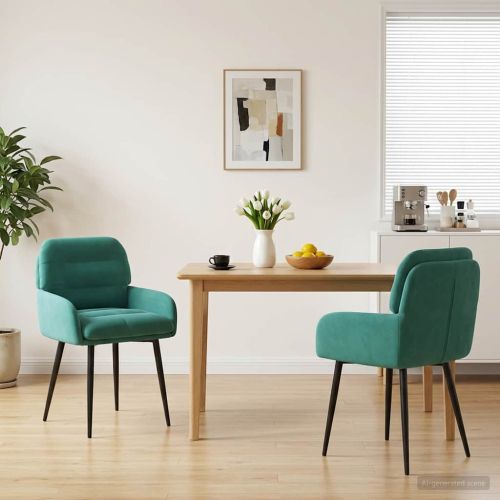 Обедени столове 2 pcs Кадифе Тюркоаз 59 x 59,5 x 90 см