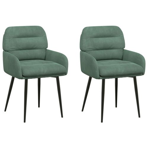 Обедени столове 2 pcs Кадифе Морско зелено 59 x 59,5 x 90 см