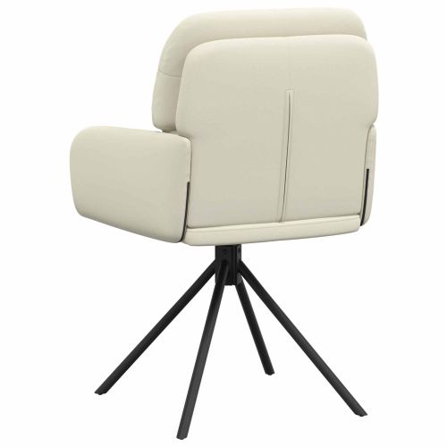 Въртящи се трапезни столове 2 pcs Изкуствена Кремаво