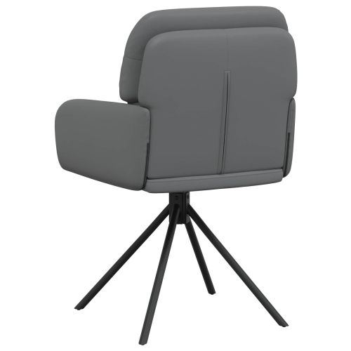 Въртящи се трапезни столове 2 pcs Изкуствена Сиво