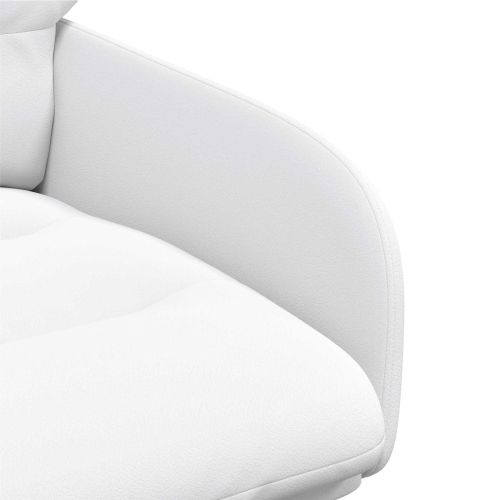 Въртящи се трапезни столове 2 pcs Изкуствена Бяло
