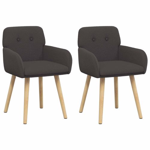 Обедени столове 2 pcs Букле Тъмносиво 59 х 57 х 85 см