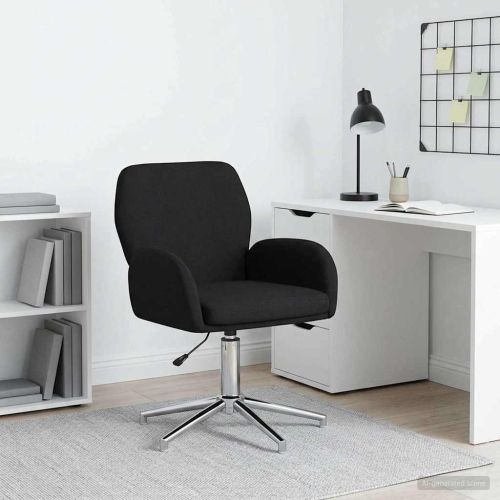 Завъртащ се офис стол 54 x 58 x 90 см Черно Текстил