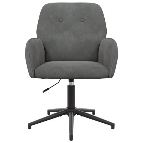 Завъртащ се офис стол 54 x 55 x 90 см Тъмносиво Кадифе