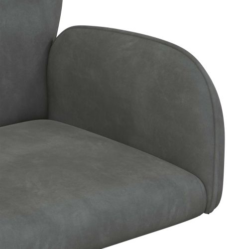 Завъртащ се офис стол 54 x 55 x 90 см Тъмносиво Кадифе