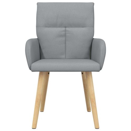 Обедени столове 2 pcs Текстил Светлосиво 60 x 56 x 96 см