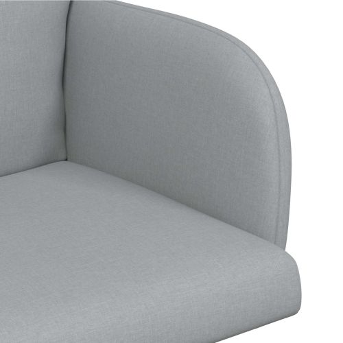 Обедени столове 2 pcs Текстил Светлосиво 60 x 56 x 96 см