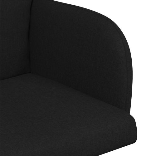 Обедени столове 2 pcs Текстил Черно 60 x 56 x 96 см