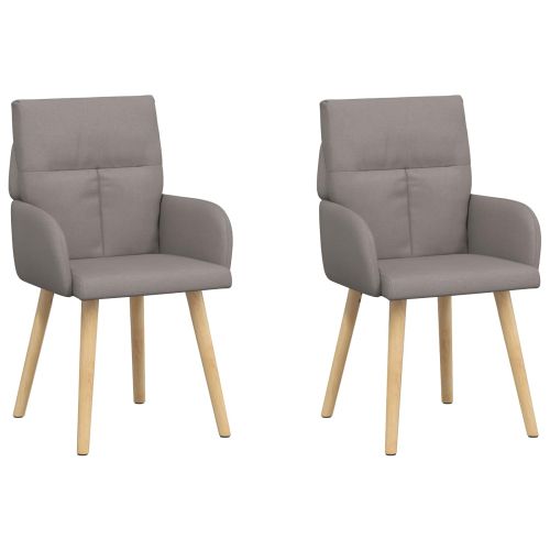 Обедени столове 2 pcs Текстил Таупе 60 x 56 x 96 см
