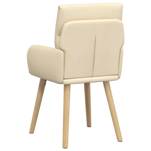 Обедени столове 2 pcs Текстил Кремаво 60 x 56 x 96 см
