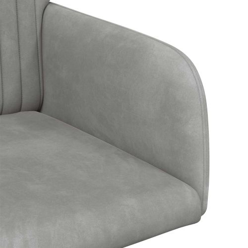 Обедени столове 2 pcs Кадифе Светлосиво 55 x 50 x 84 см