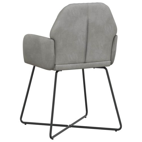 Обедени столове 2 pcs Кадифе Светлосиво 55 x 50 x 84 см