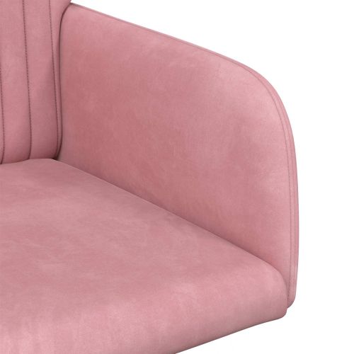 Обедени столове 2 pcs Кадифе Розово 55 x 50 x 84 см