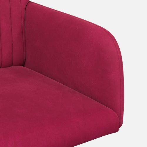Обедени столове 2 pcs Кадифе Виненочервен 55 x 50 x 84 см