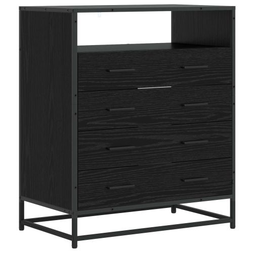 Чекмеджетен шкаф 4-Чекмедже Черен дъб 70 x 41 x 83,5 см