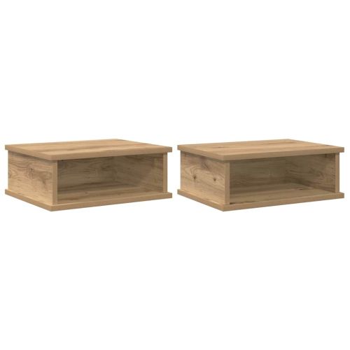 Нощно шкафче 2 бр. Дъб 40 x 31 x 15 см Инженерно дърво