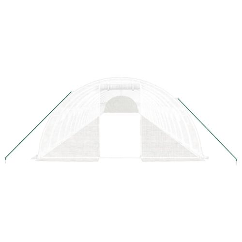 Оранжерия със стоманена рамка бяла 96 м² 24x4x2 м