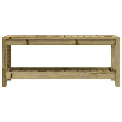 Градинска пейка габионен дизайн 108x35x45 см импрегниран бор
