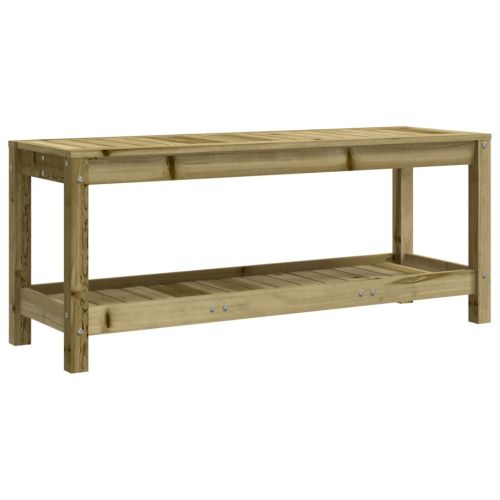 Градинска пейка габионен дизайн 108x35x45 см импрегниран бор