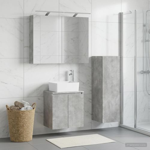 Комплект мебели за баня 4 pcs Бетонно сиво