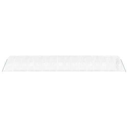 Оранжерия със стоманена рамка бяла 80 м² 16x5x2,3 м