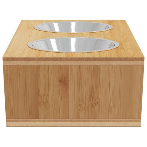 Повдигнати купи за кучета 35,5x18x10,5 см бамбук