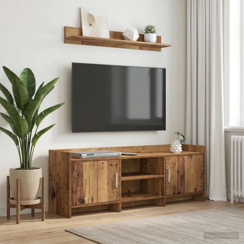 ТВ шкаф 130 x 33 x 47 см Старо дърво Инженерна дървесина