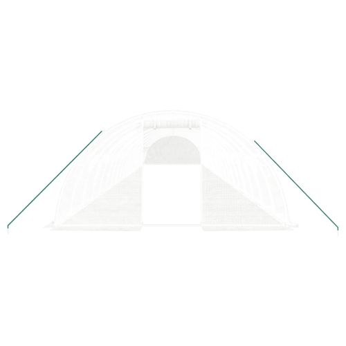Оранжерия със стоманена рамка бяла 80 м² 20x4x2 м