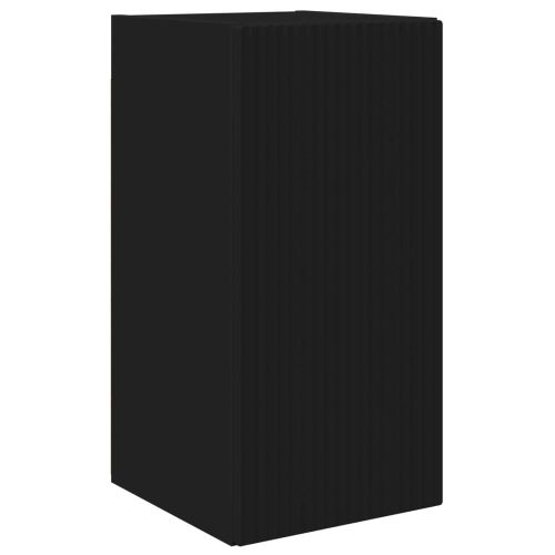 Комплект за стена на телевизор 4 pcs Черно Инженерно дърво